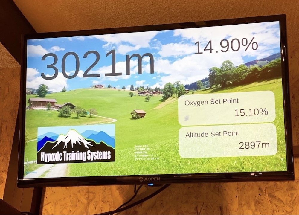 純日本製の高地トレーニングシステムで標高2500mを再現　
一般発表から2ヶ月で既に5施設が導入