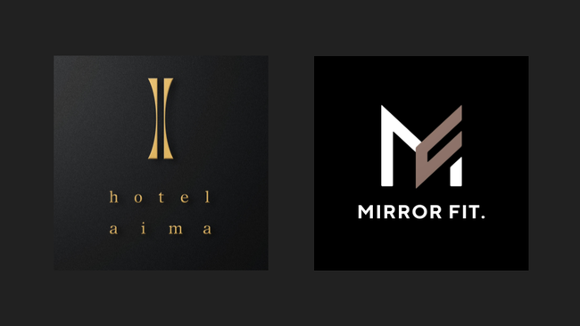 hotel aimaとMIRROR FIT. ロゴ