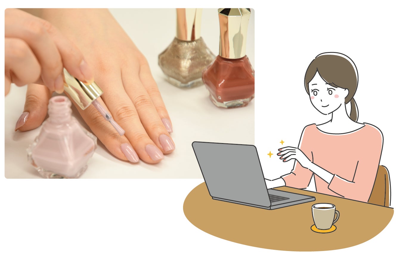 日本メナード化粧品、ネイルカラーによりパソコン作業中のストレスや倦怠感が軽減することを確認！