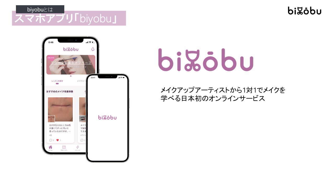 現役メイクアップアーティストから1対1でメイクを学べるスマホアプリ「biyobu」をリリース