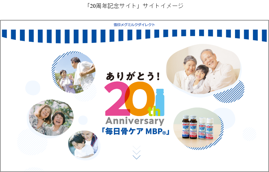 「毎日骨ケア MBP(R)」発売20周年記念サイトオープン！