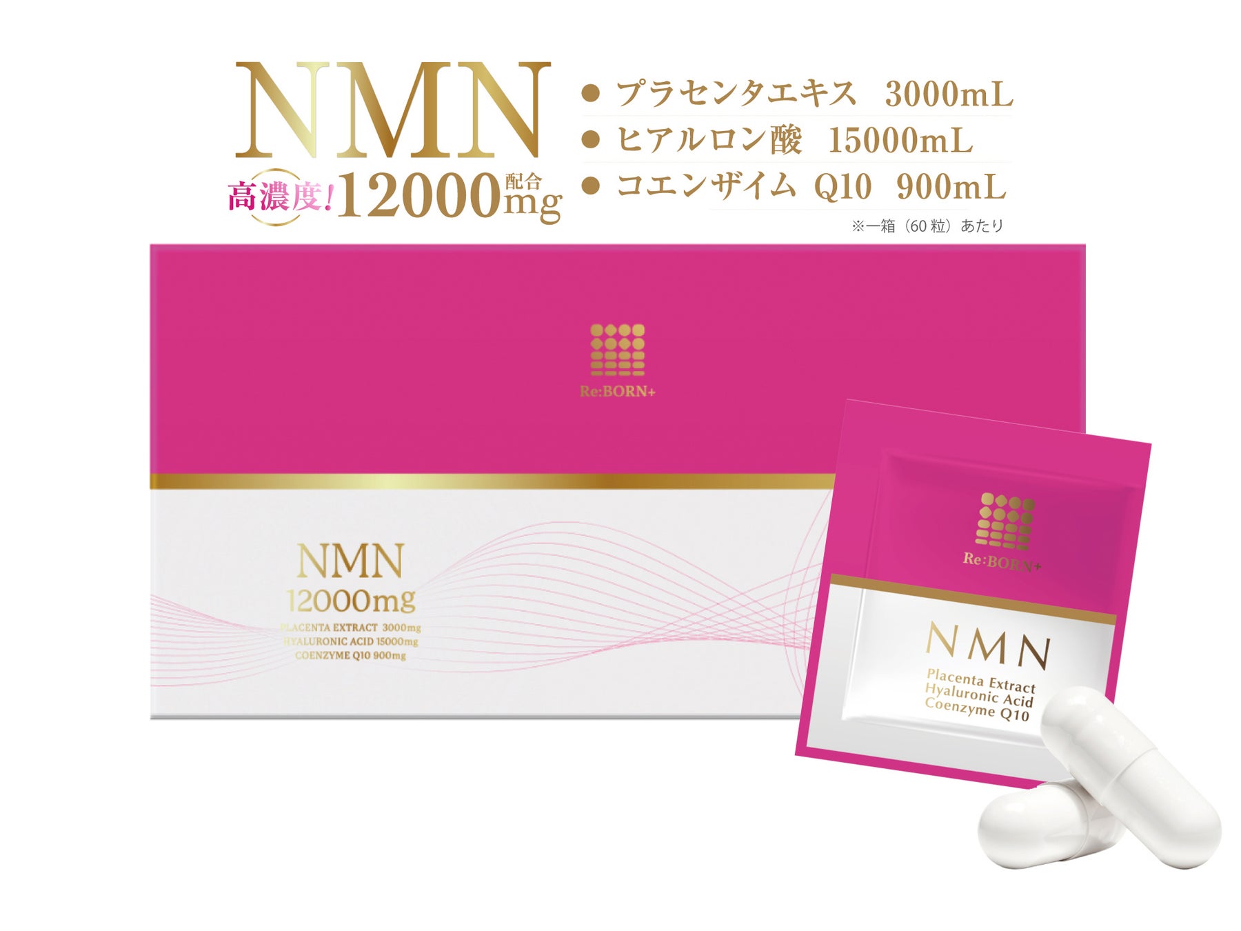 【新発売】機能性素材NMN（ニコチンアミドモノヌクレオチド）が１箱（60粒入）に12000mg高濃度配合されたNMNパーフェクトロイヤル発売記念キャンペーンのお知らせ