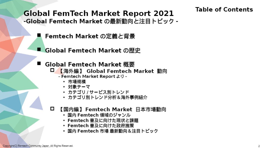 Femtech Community Japan「海外・国内のFemtech最新情報2023」をリリース
