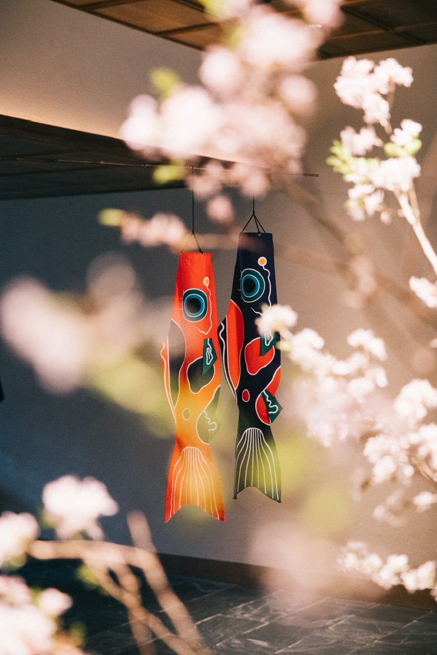 【京都の職人の技x現代的デザイン】と伝統文化 鯉のぼりを融合した泳泳（eiei)　初の【ARTx BEAUTY SALON】の空間で五感を刺激するAMATORA SPA KYOTOで展示販売スタート！