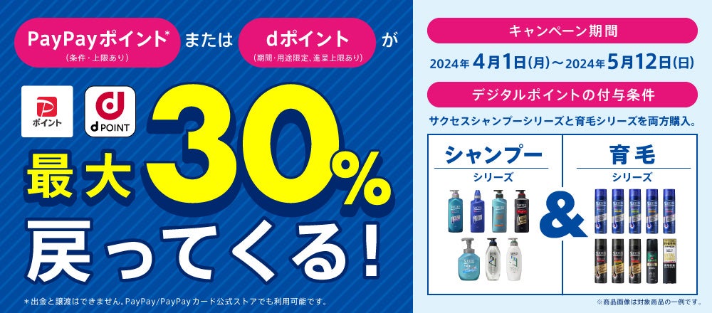 花王「サクセス」、デジタルポイントが戻ってくるキャンペーンがスタート！