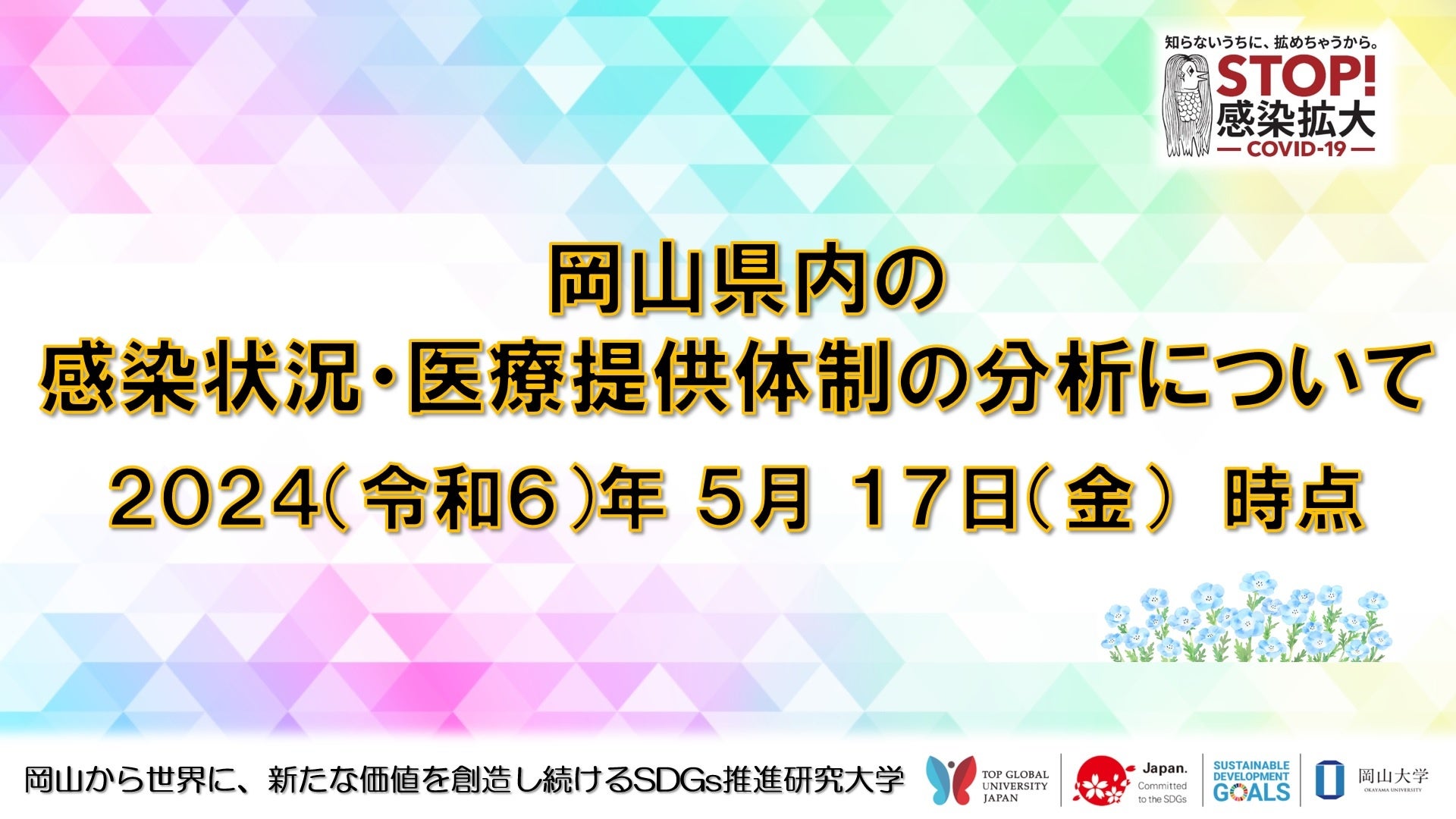 【岡山大学】岡山県内の感染状況・医療提供体制の分析について（2024年5月17日現在）