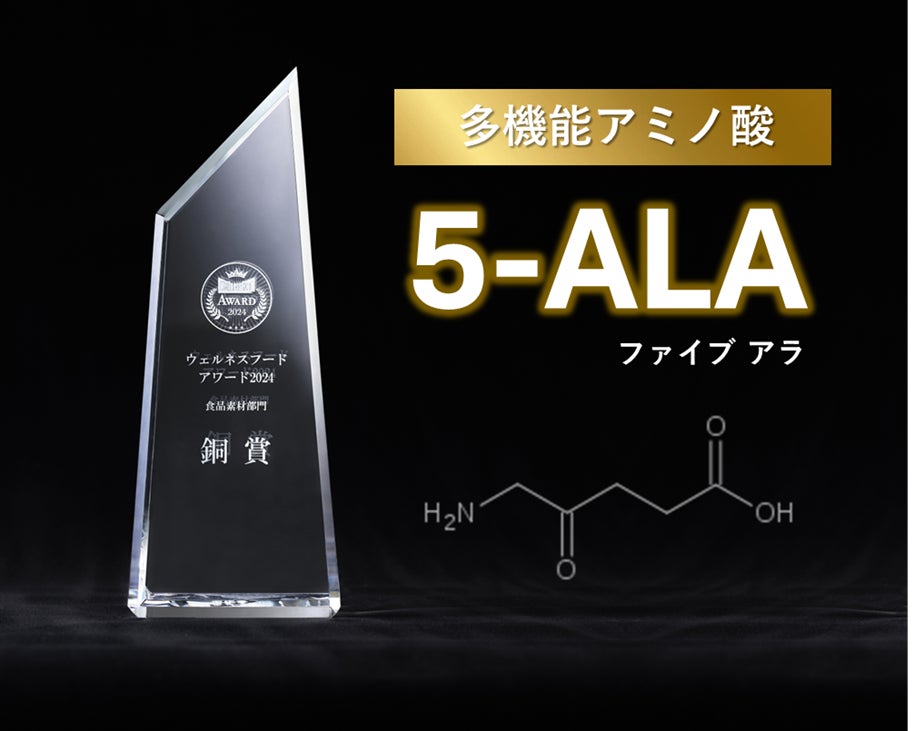 多機能アミノ酸「5-ALA」がウェルネスフードアワード2024食品素材部門にて受賞！