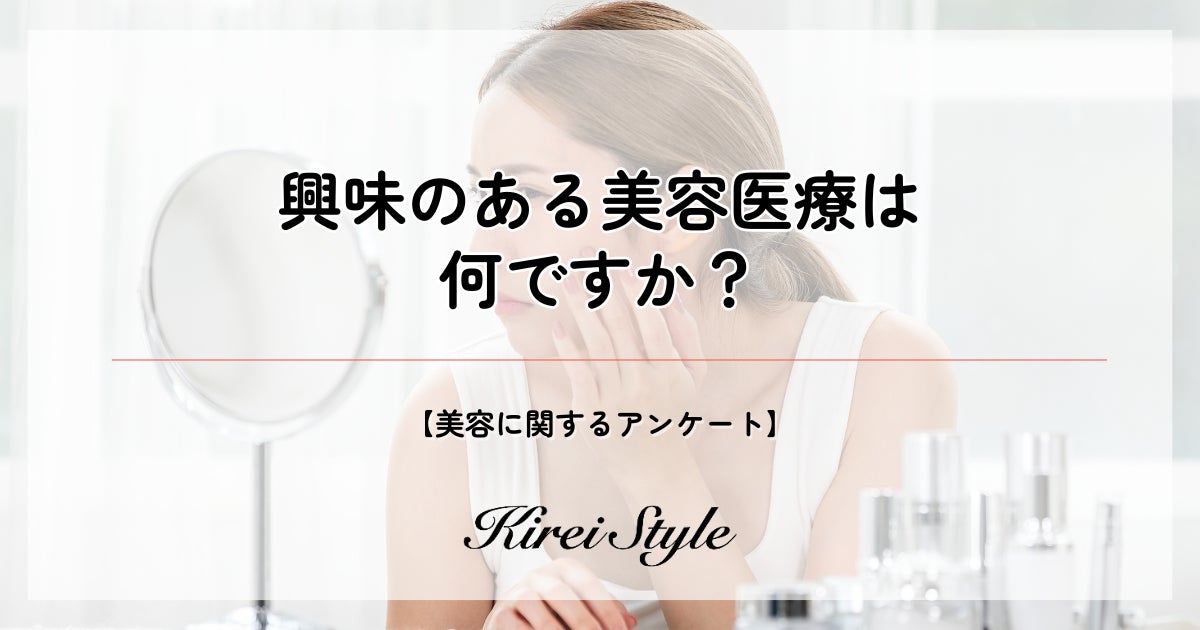 ＜調査レポート＞約6割が「美容医療に興味あり」と回答。人気の項目は年代や未婚・既婚で異なる結果に！