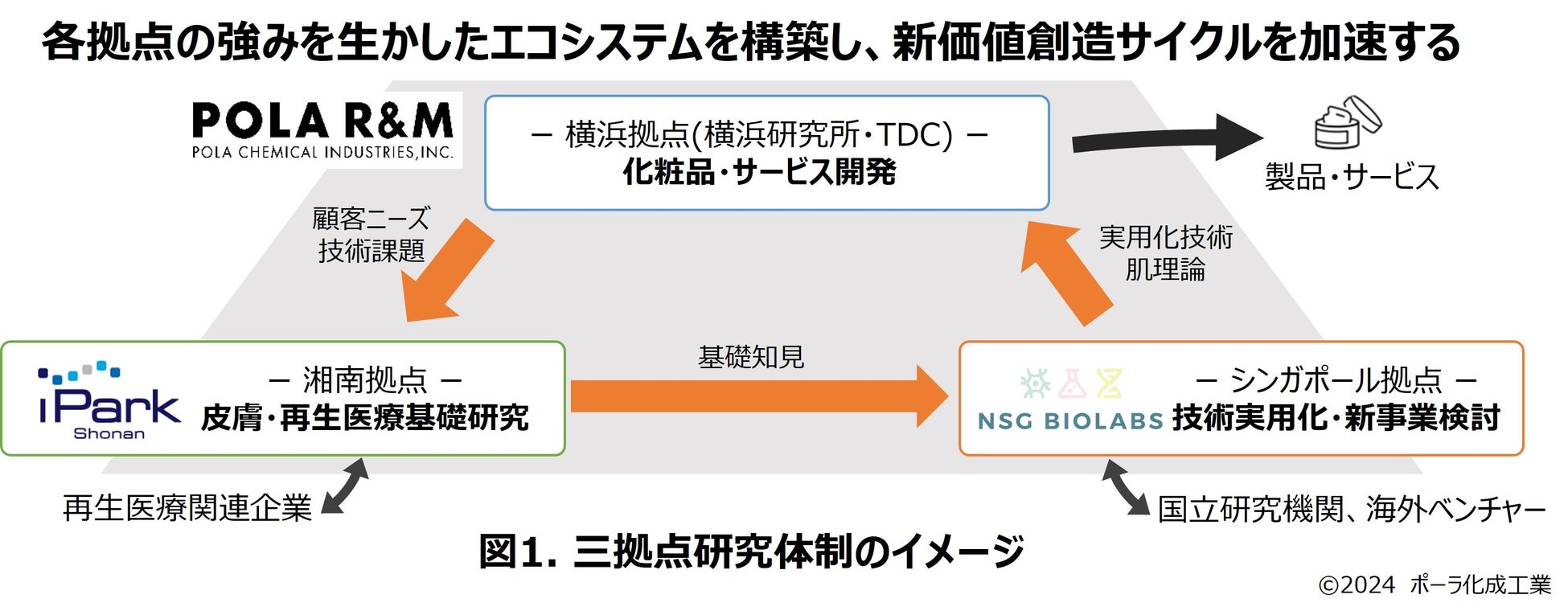 新価値の早期創出に向け「三拠点研究体制」を始動