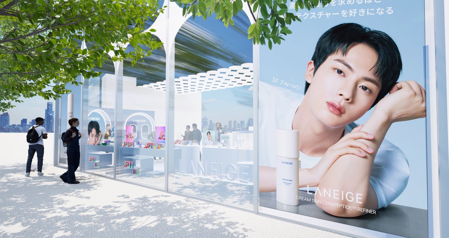 [LANEIGE]原宿にBTS JINのBIGビジュアル登場！POP UP STORE “CREAM SKIN LAB”が@cosme TOKYOで11月20日~11月26日 の期間限定OPEN