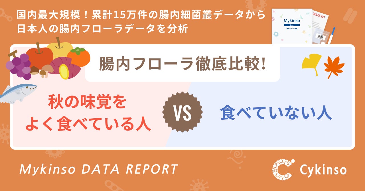 『秋の味覚をよく食べている人 VS 食べていない人』腸内フローラ徹底比較！