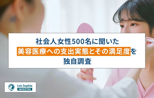 社会人女性500名に聞いた美容医療への支出実態とその満足度を独自調査