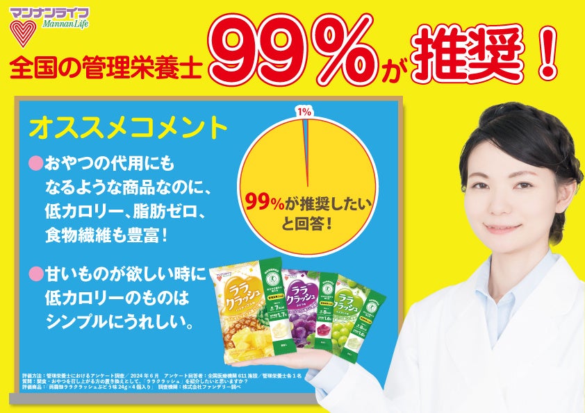 【新商品】“家族みんなの健康おやつ”ララクラッシュから「（特定保健用食品）蒟蒻畑ララクラッシュ パイナップル味」と「ララクラッシュアソート コーラ＆ソーダ」が3月3日(月)期間限定発売！