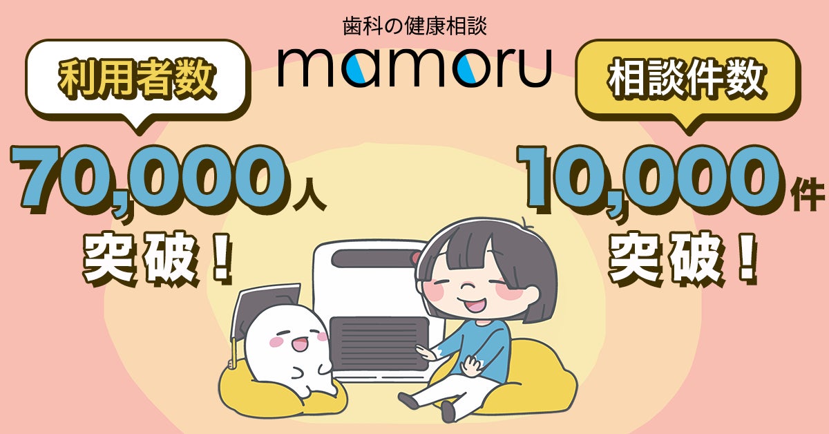 「歯科の健康相談 mamoru」アプリ、利用者数が7万人を達成！春のアプリ登録キャンペーンを一部のパートナー歯科医院で実施