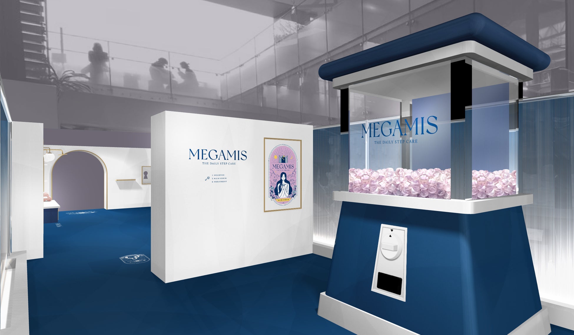 ライオンの新ヘアケアブランド『MEGAMIS』発売記念POPUP「美髪のヒミツ展」に高さ 2.4mの巨大ガチャ「モンスターカプセル」が登場