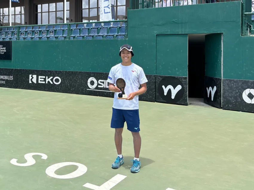 160㎝の日本人プロテニスプレーヤーが世界で躍動！ ノアインドアステージ所属の松田龍樹がITFワールドテニスツアー男子シングルスで初優勝！