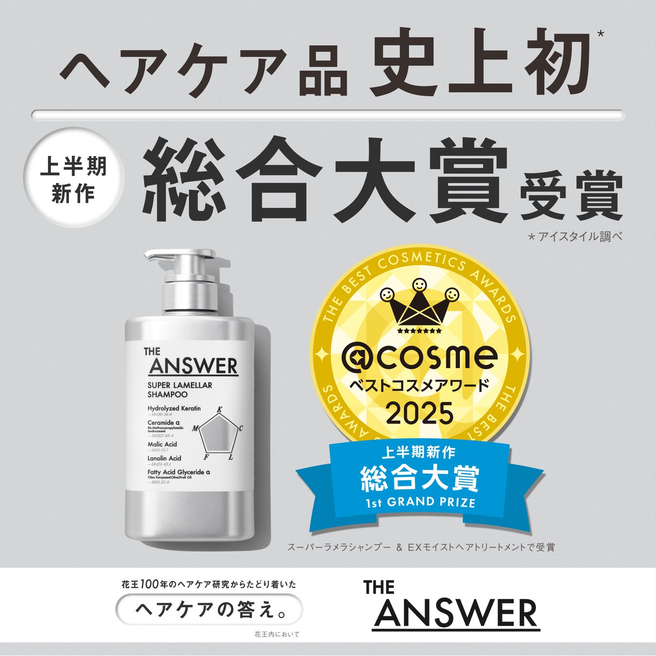 @cosme 台湾の洗顔部門において、アテニアの『ドレススノー フェイシャルウォッシュ』が「2025 年上半期洗顔料新人賞」を受賞!