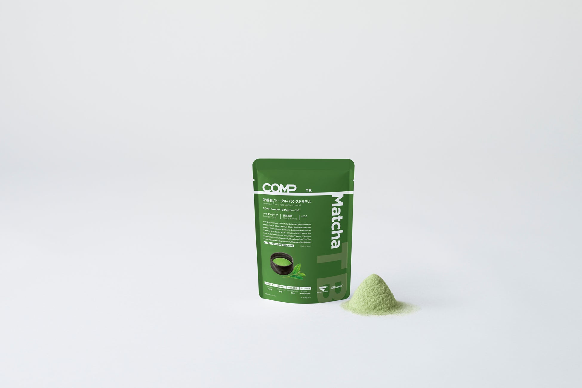完全食＊『COMP』、パウダーTBの抹茶フレーバーもメジャーアップデート。厚生労働省「日本人の食事摂取基準（2025年版）」に続々対応中。
