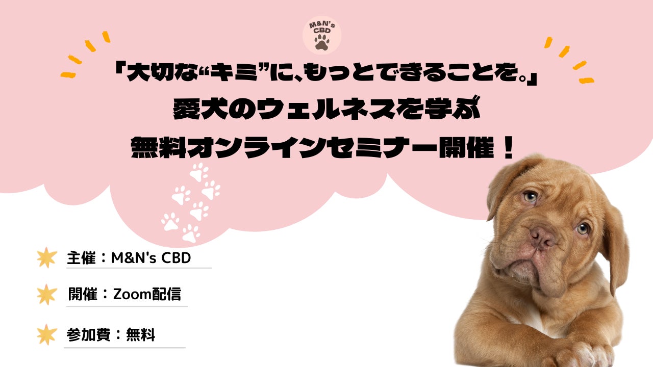 「大切な“キミ”に、もっとできることを。」愛犬のウェルネスを学ぶ無料オンラインセミナー開催！―皮膚・栄養・スキンケアの専門家が語る、今日から始めるホームケア