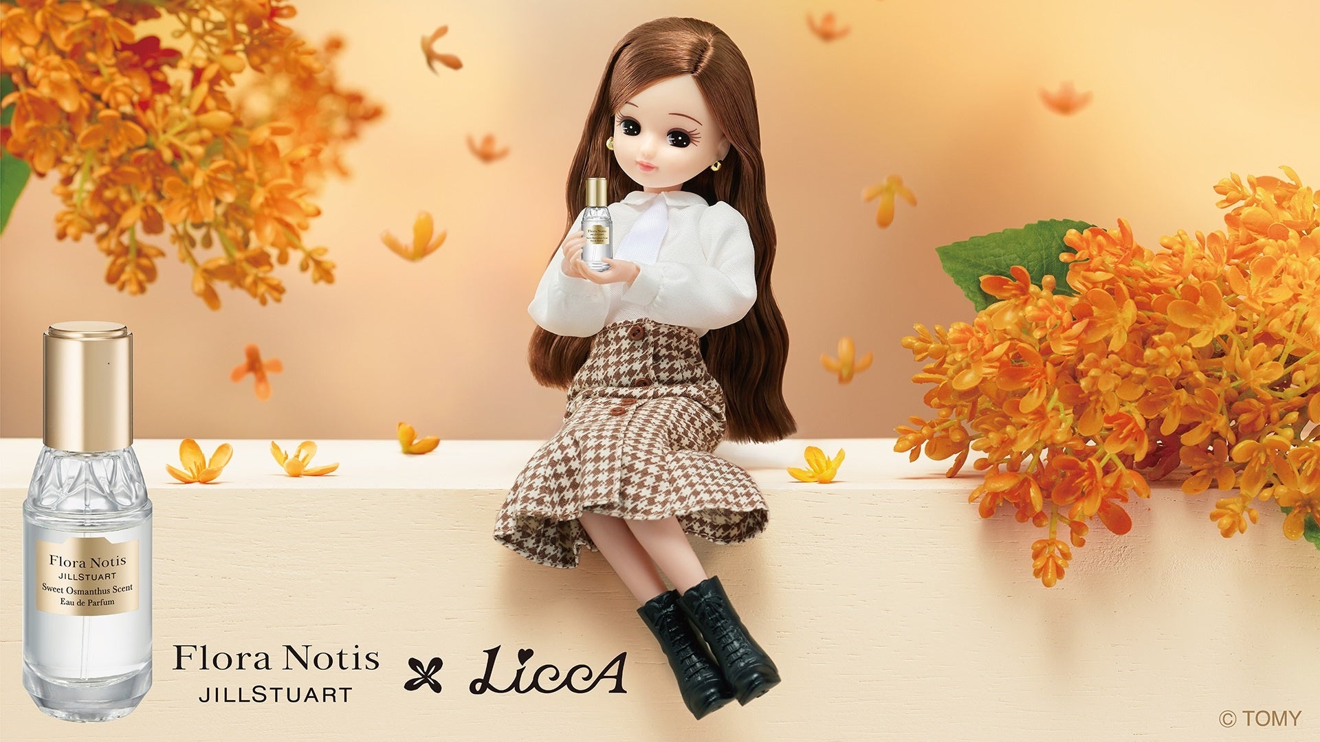 【Flora Notis JILL STUART × リカちゃん 初コラボ！】甘く切ない金木犀の香り「スイートオスマンサス」がコラボビジュアルで登場。