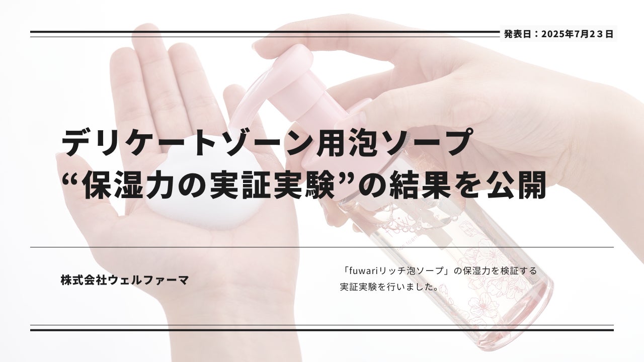 「洗ってもうるおう」デリケートゾーン用泡ソープの実力とは？ ― fuwariが“保湿力の実証実験”の結果を公開