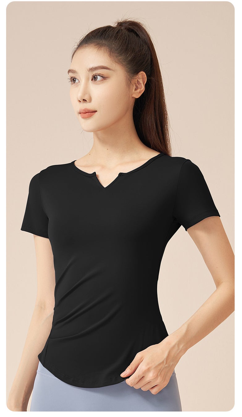 Tシャツ　V字トップス　ヨガ服　ヨガウェア　新規取引募集を開始いたしました。
