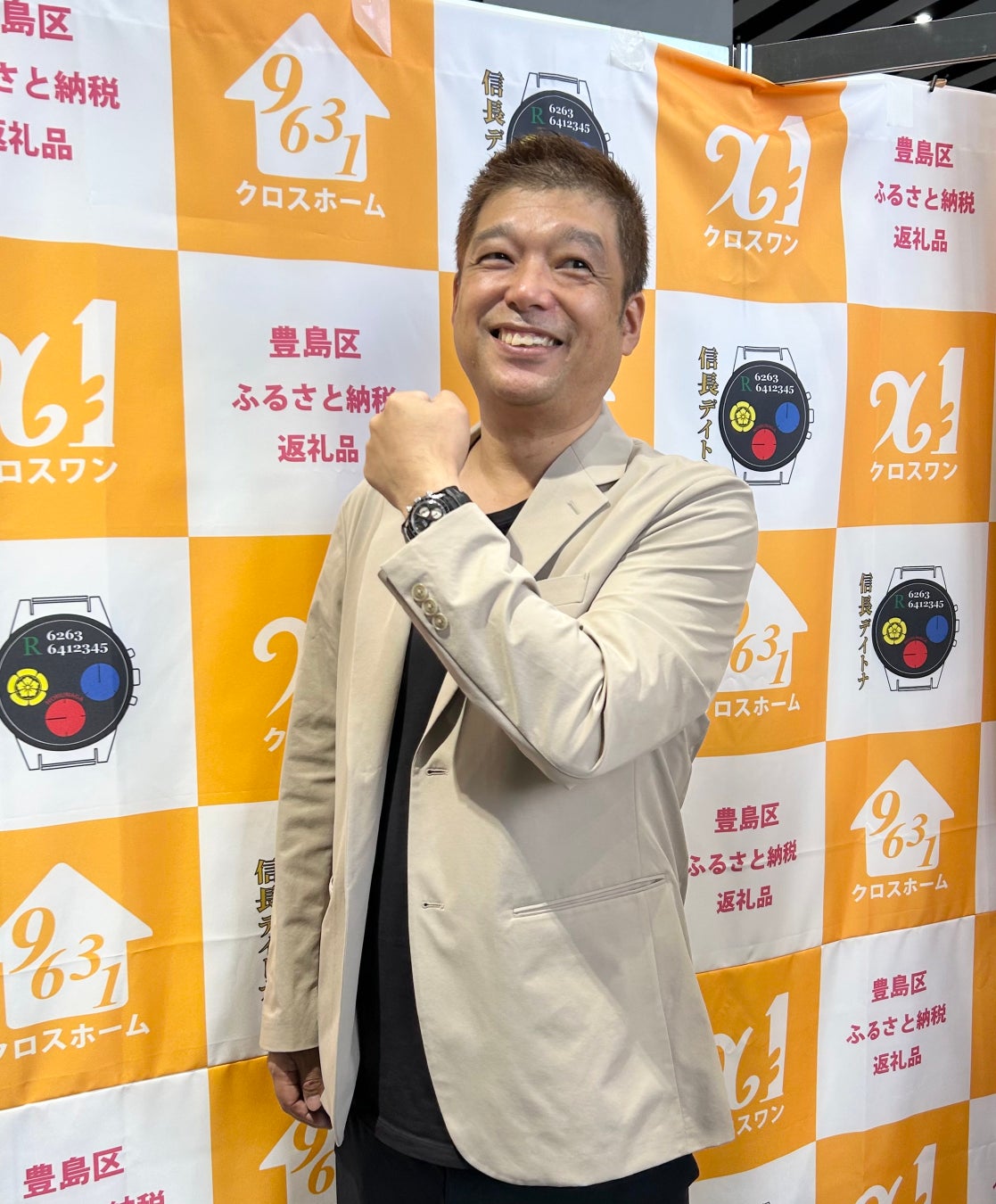 株式会社リスペクトフォース・代表取締役 境恭介氏、FCチャンネルショー2025にて「信長デイトナ」を装着