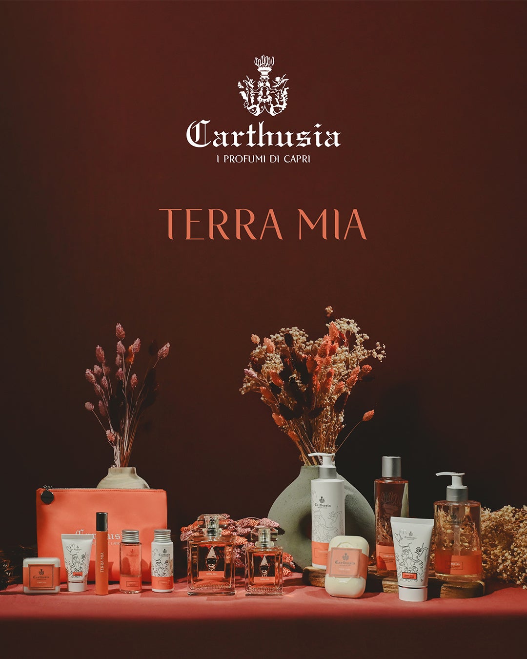 伊・カプリ発フレグランスブランド＜Carthusia＞から秋冬に支持を集めるフレグランス「TERRA MIA / テッラミア」、トラベルキット＆ボディケアコレクションがフルラインで登場！
