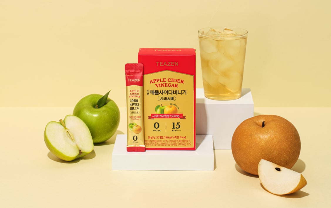 韓国トレンドのダイエット酢飲料『アップルサイダービネガー』、今回は韓国産の梨を加えてさわやかさアップ！
