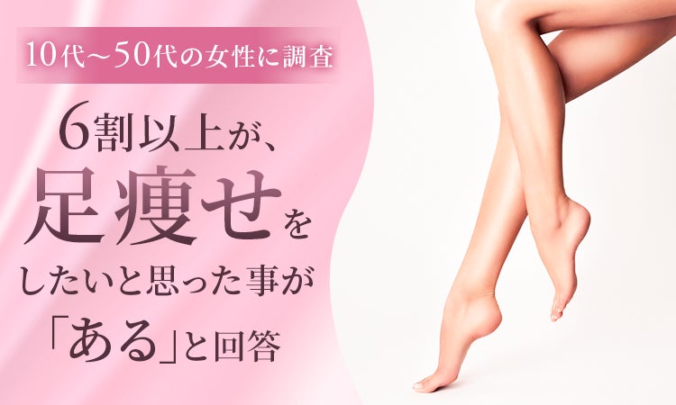 【10代～50代の女性に調査】6割以上が、足痩せをしたいと思った事が「ある」と回答