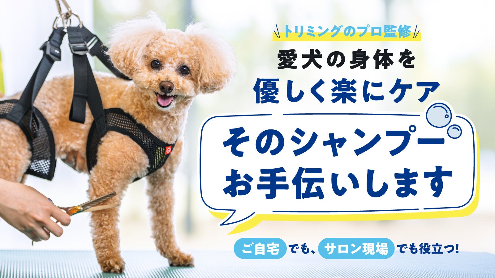 「そのシャンプーお手伝いします」愛犬の身体を優しく楽にケア “アニサポ ケアサポートホルダー” 一般販売開始！