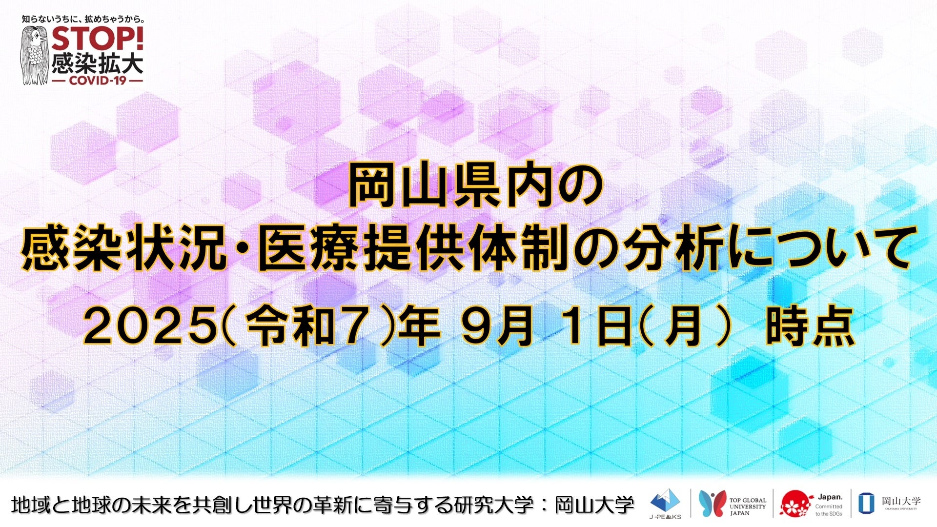 【岡山大学】岡山県内の感染状況・医療提供体制の分析について（2025年9月1日現在）