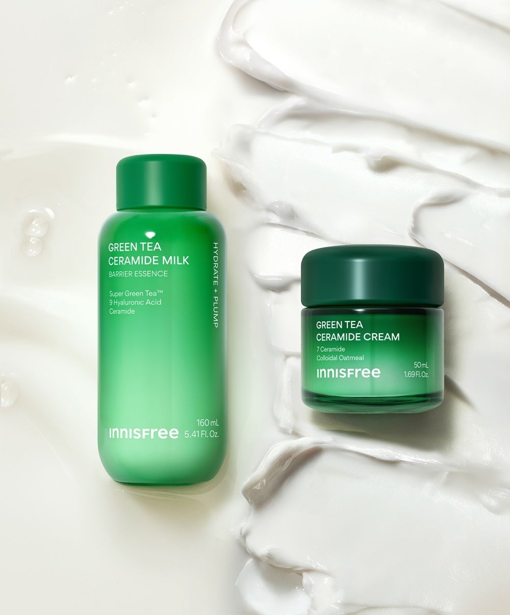 【INNISFREE】ブランド誕生より25年間愛され続ける「グリーンティーライン」の進化。リポソーム美容茶葉×セラミドのミルク化粧水＆クリームが10月1日（水）より順次発売！