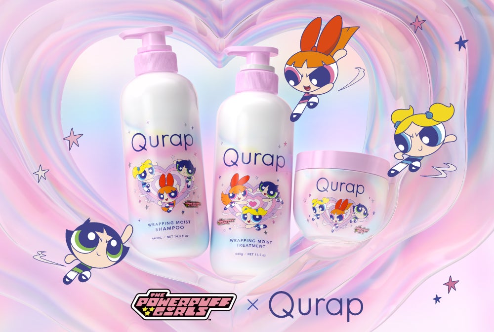 【初コラボ】パワーパフ ガールズ ✕Qurap のヘアケアアイテムが11月1日限定発売 「りんごセラミド」等の美容液成分*により、ぷるんツヤ髪に！フルーティーシュガー＆ピンクペッパーの香り