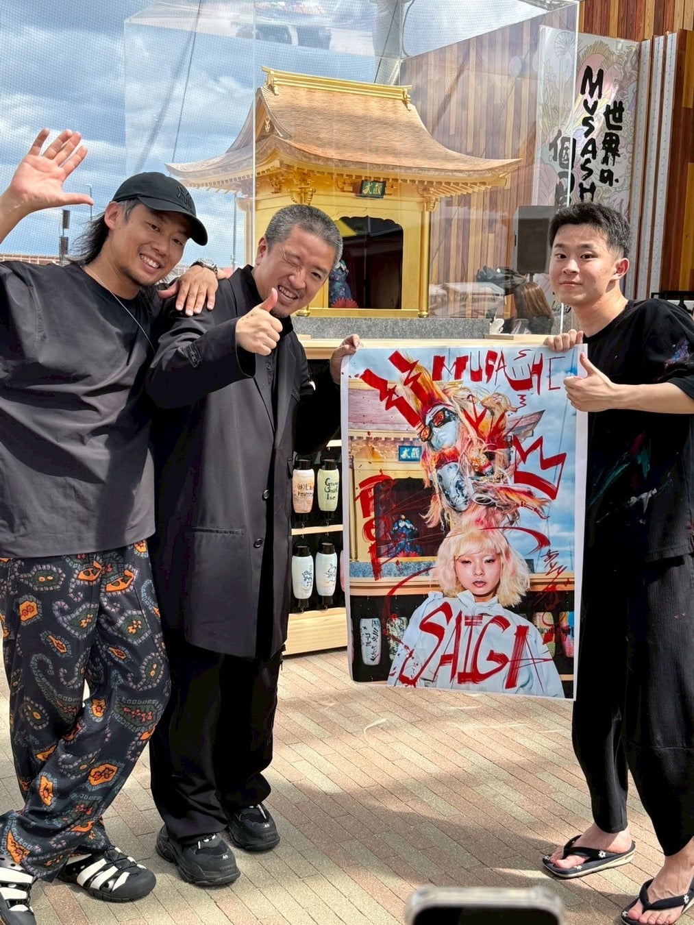 TONI&GUYジャパンの雑賀英敏さんとアーティストMUSASHIのコラボレーションショー