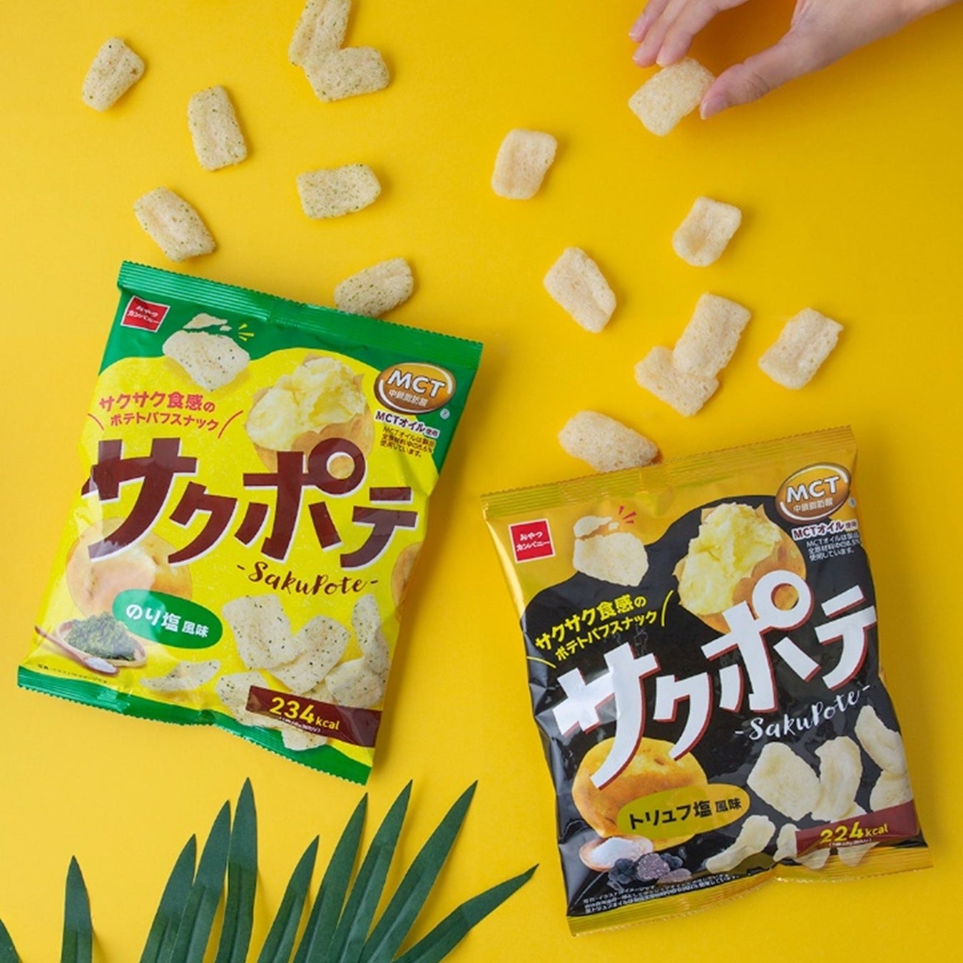MCTオイル使用！サクサク食感のポテトパフスナック『サクポテ』