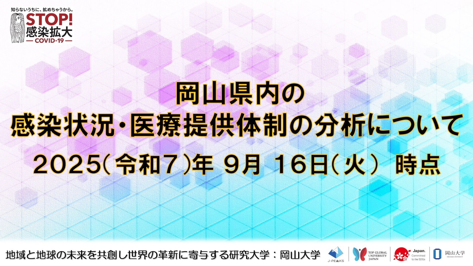 【岡山大学】岡山県内の感染状況・医療提供体制の分析について（2025年9月16日現在）