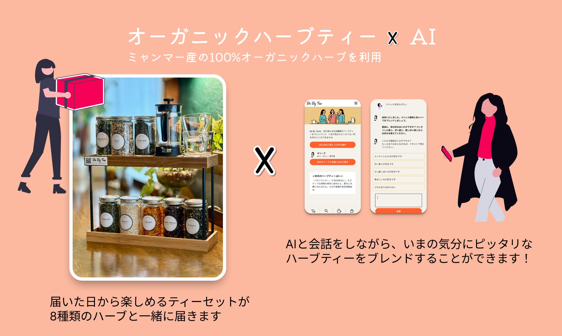 社員の自律神経を整える。AI×ハーブティーの福利厚生サービス『Be By Tea』始動
