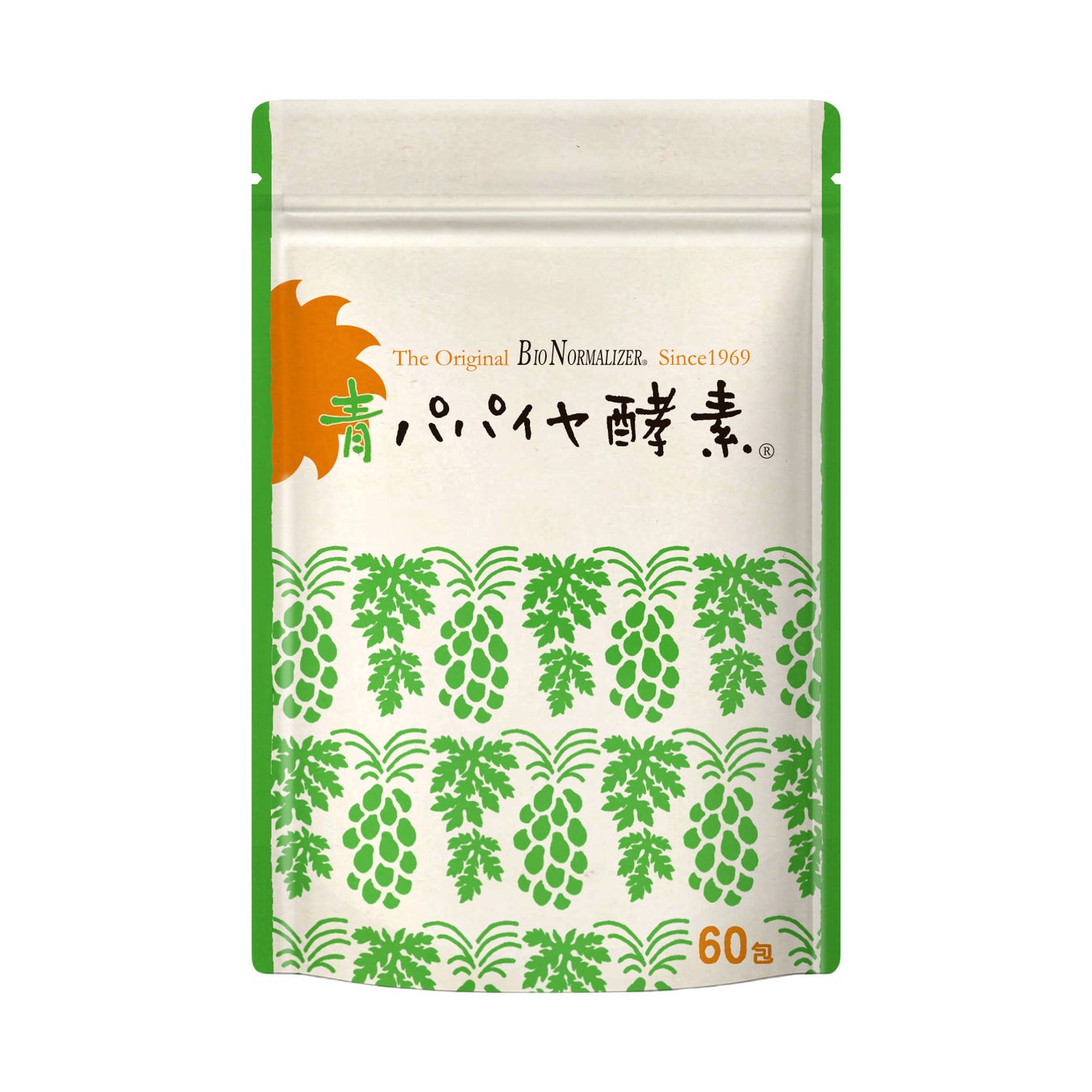 青パパイヤ酵素に新サイズ登場！10月8日の「青パパイヤの日」に合わせて待望の60包入りが新発売。さらに数量限定でお得なセットもご用意しました。