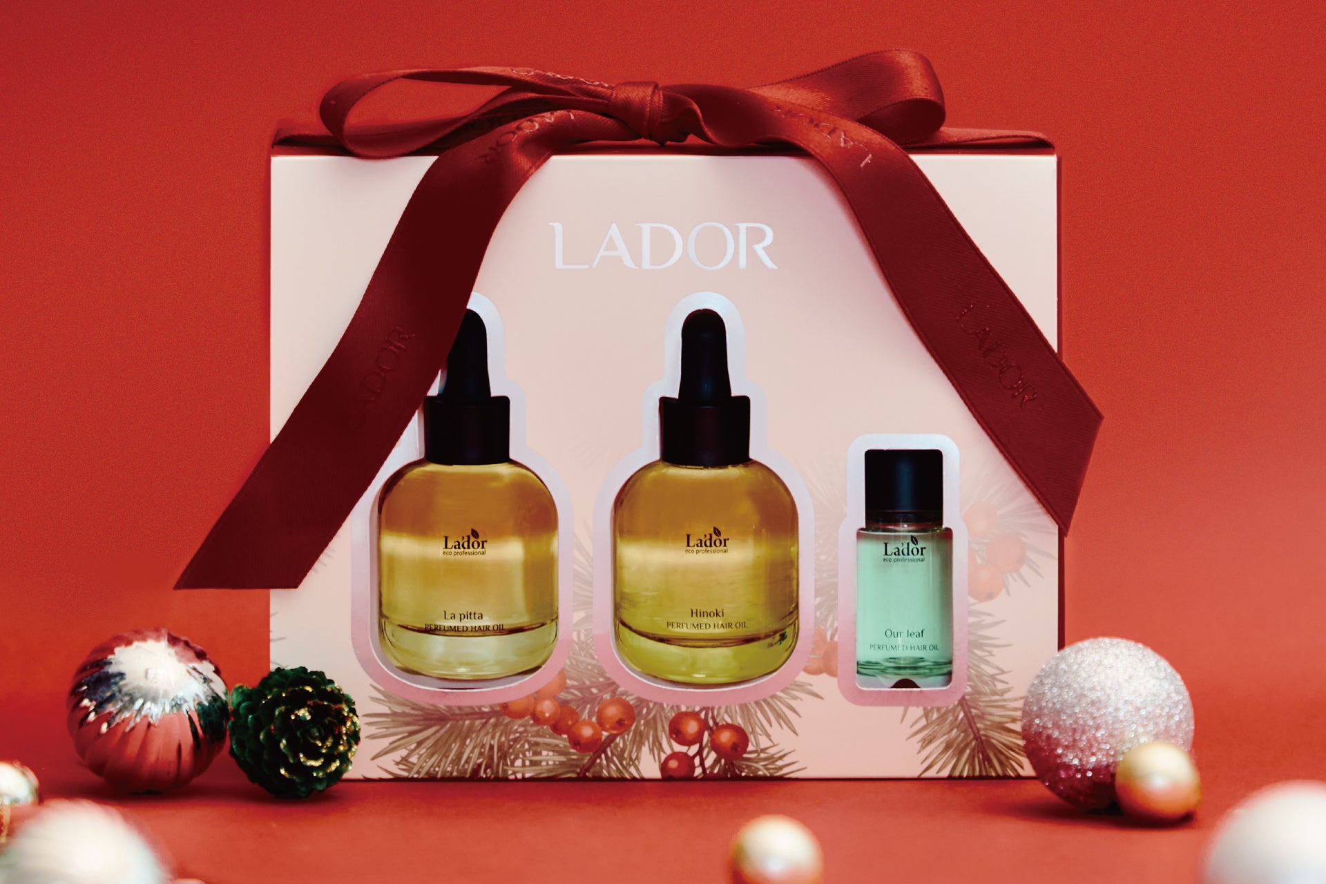 【LADOR(ラドール）】3つの特別な香りを贈る「クリスマスコフレ」ヘアオイルセット10月22日（水）発売！