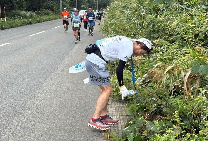 内陸からごみ削減を呼びかける　山並み100キロ走破！ウルトラマラソンでプロギングチャレンジ2025