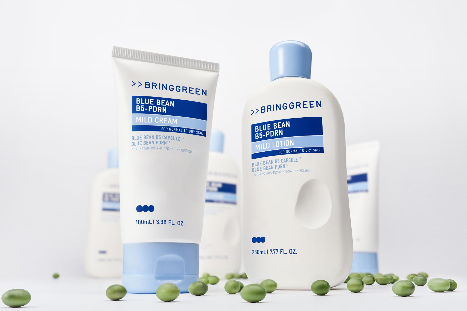 BRINGGREEN（ブリングリーン）、“青豆*¹モイスト処方”で敏感肌に寄り添う「ブルービーンB5-PDRN™︎*²ライン」を11/1新発売！