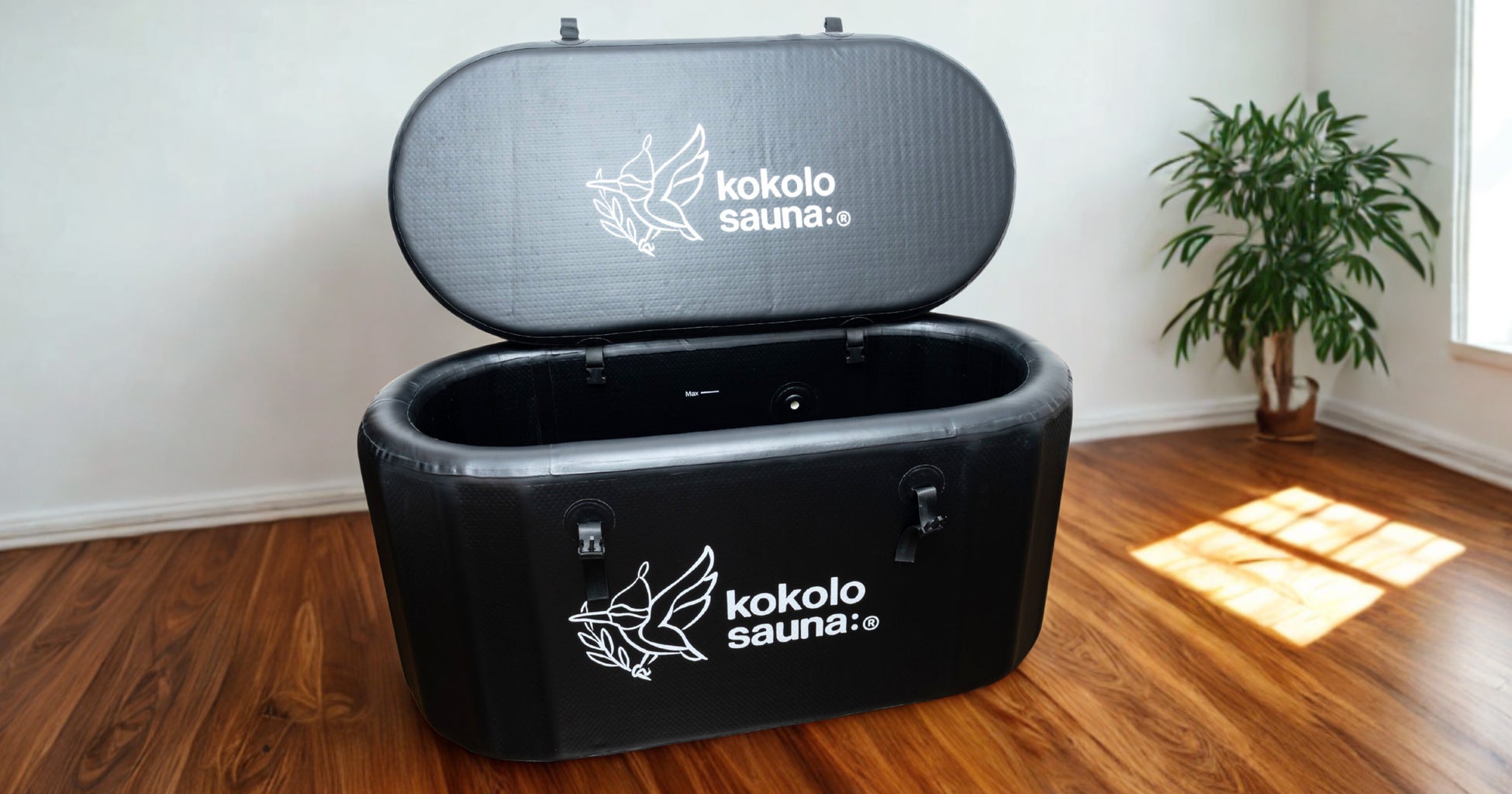 空気でふくらむゴム製水桶 × コンセント接続で3℃まで冷える kokolo sauna®がチラー水風呂を新発売