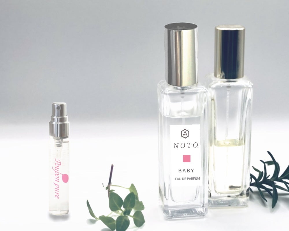 「赤ちゃんの頭の匂い」を再現した香料を使用。SF認証第2号となる『NOTO BABY（ノトベビー）』香水が新登場。