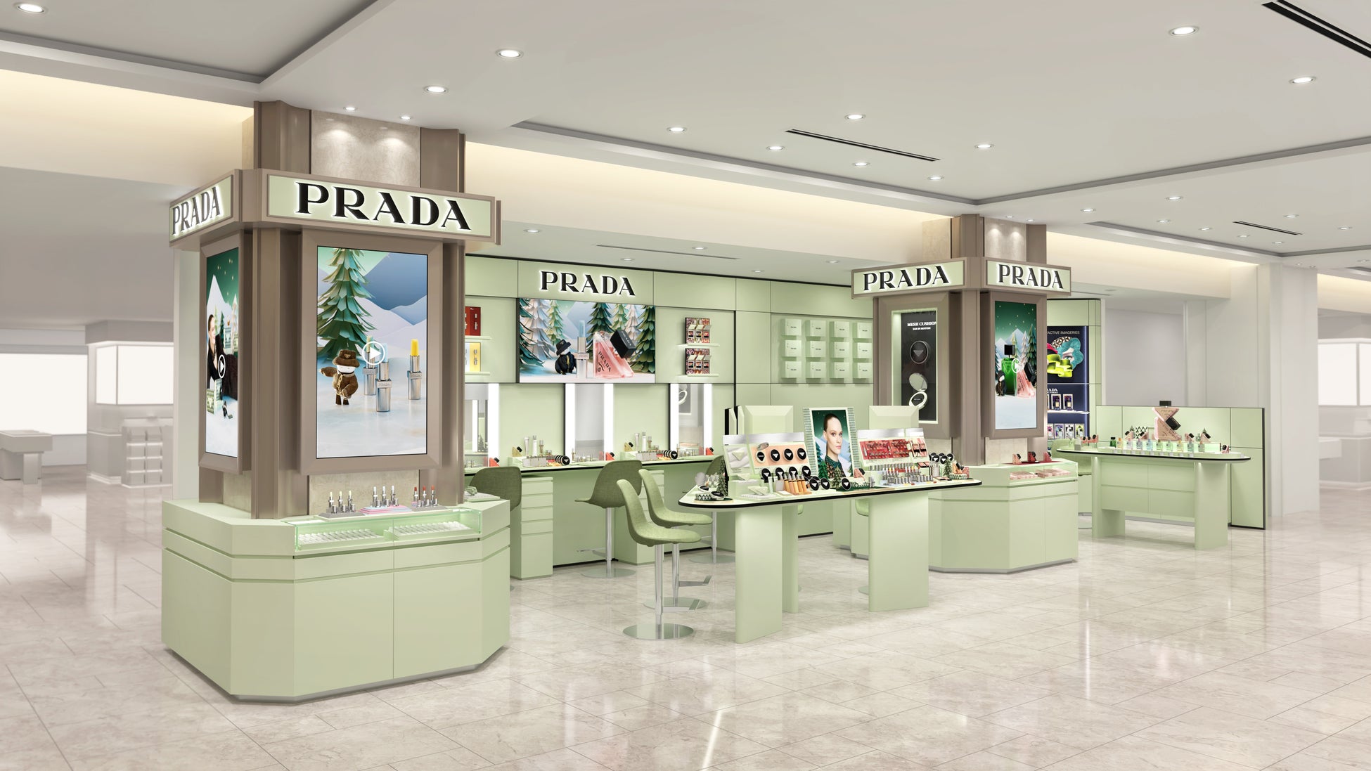 ＜プラダ ビューティ＞銀座エリアに初出店、銀座三越店に「プラダ ビューティ ストア」をオープン