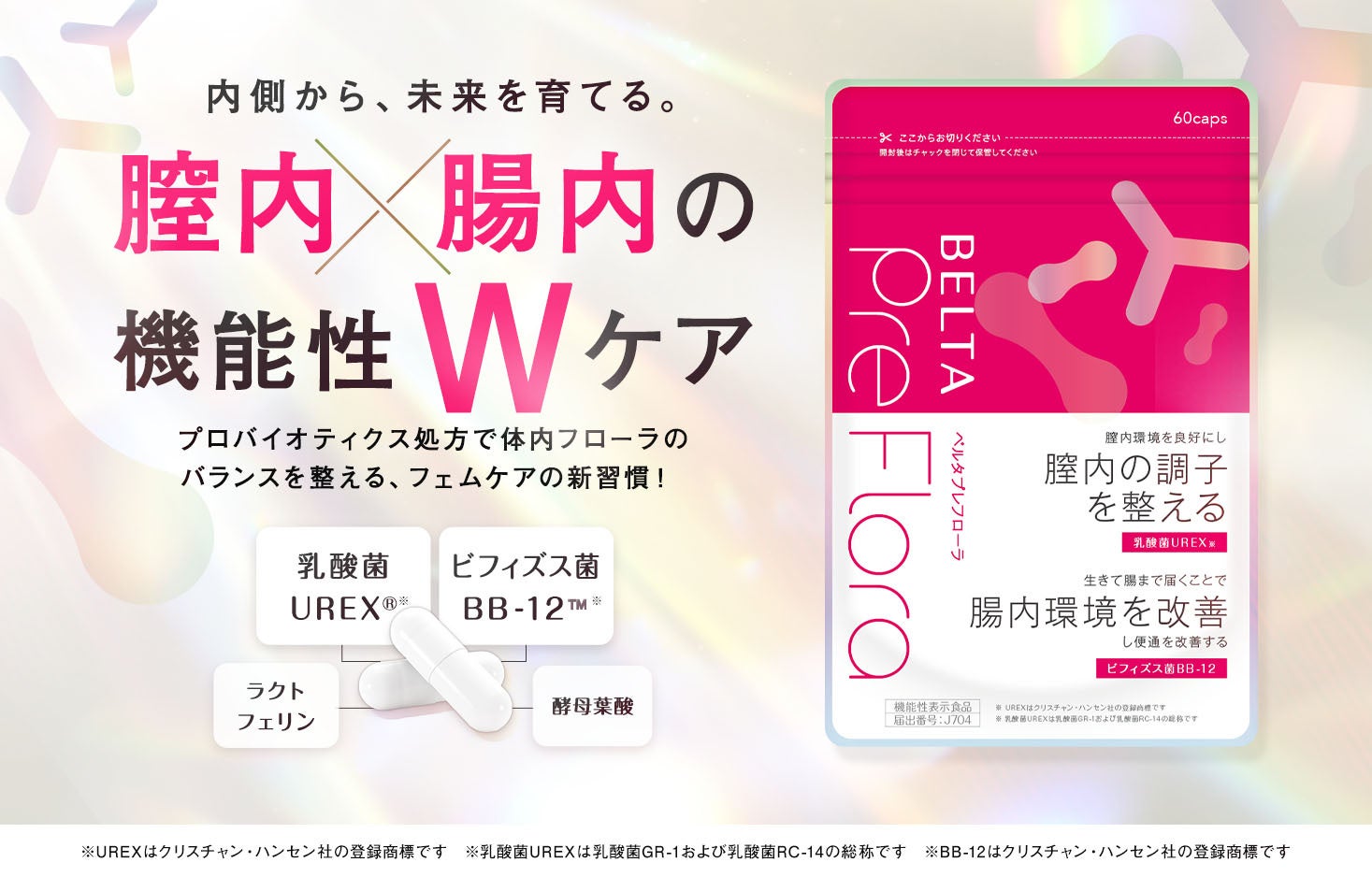 女性の内側環境を整える「膣と腸のWケア」に着目した新発想の機能性サプリメント「ベルタプレフローラ」を発売
