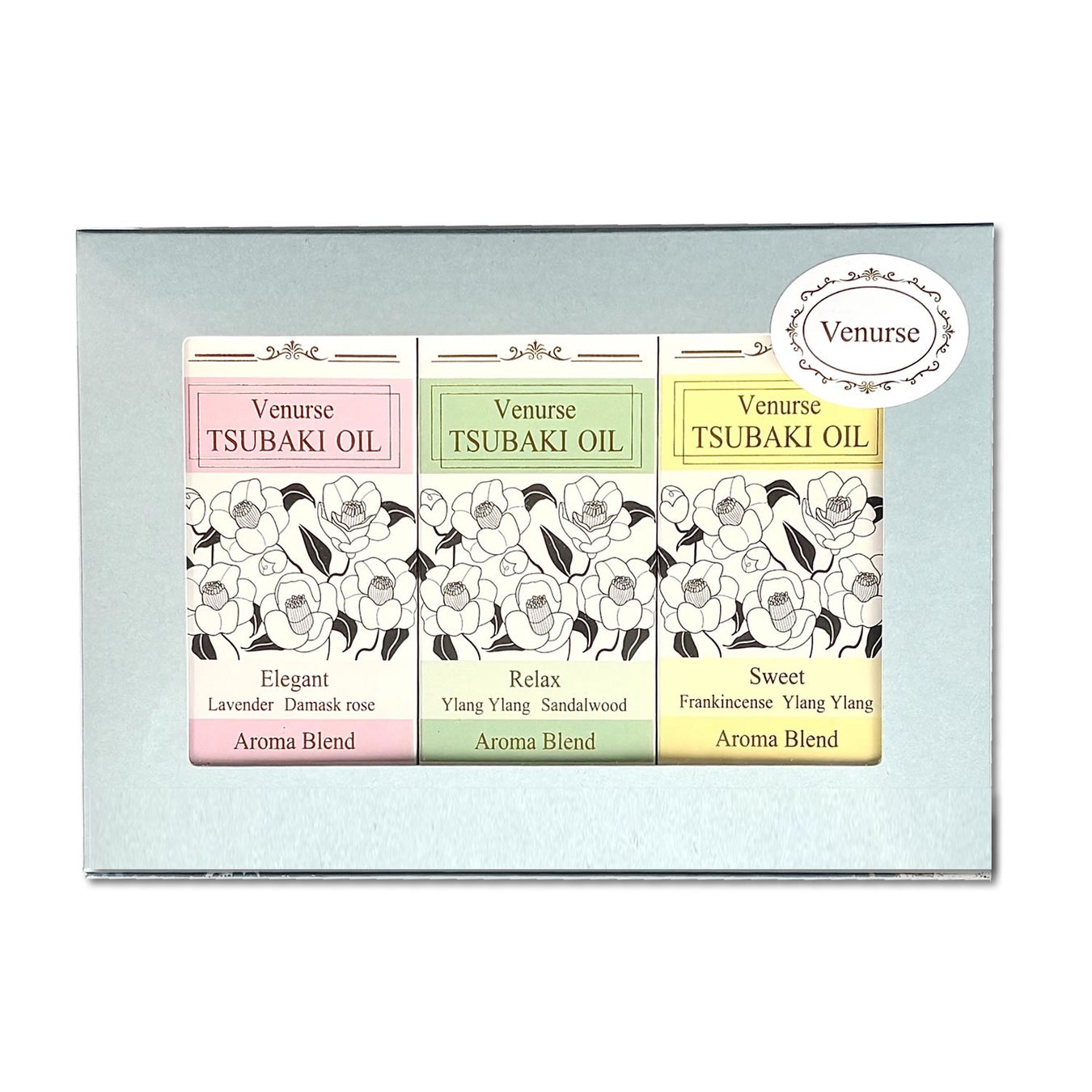気分に寄り添う3つの香り。ツバキオイル アロマブレンドのギフトセットを新発売