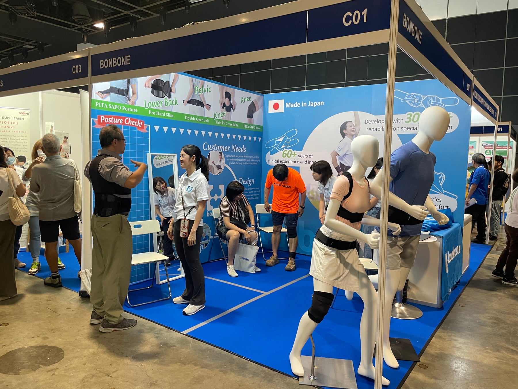 アジアの「健康寿命」を岡山から支える！シンガポールのウェルネスに特化した展示会で「姿勢の可視化」ブースが大盛況