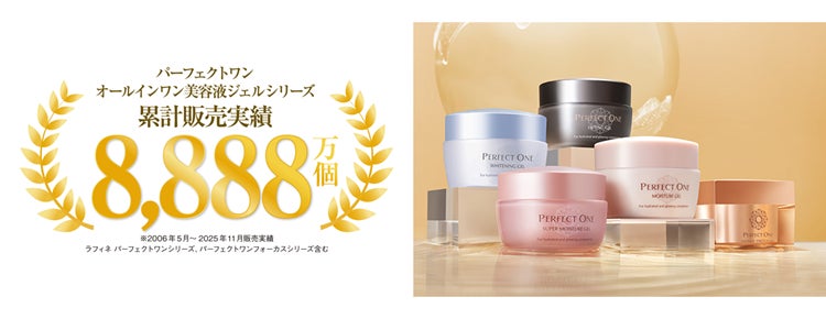 パーフェクトワン オールインワン美容液ジェルシリーズ 累計販売実績8,888万個(※1)を突破