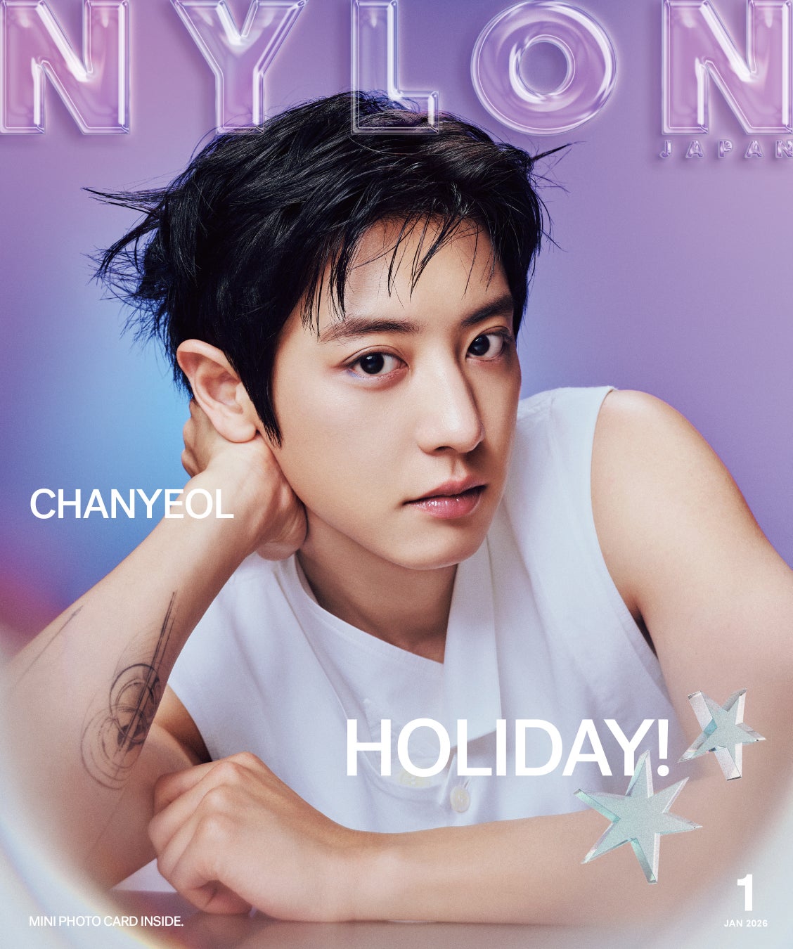【本日11月28日（金）発売】EXOの《CHANYEOL（チャンヨル）》が、 NARSのホリデーコレクション「DAZZLING DIMENTION」を纏い、NYLON JAPAN1月号に単独で初登場！